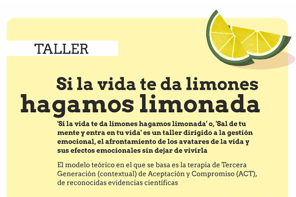 Taller. Si la vida te da limones, hagamos limonada.